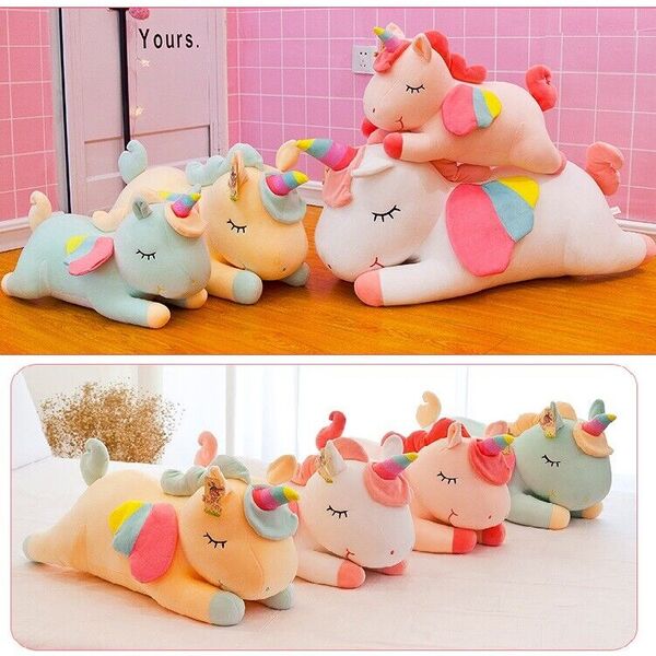 Cuddly Soft Plush Stuffed Animal Unicorn Doll Cushion Throw Pillow 55-120cm Gift