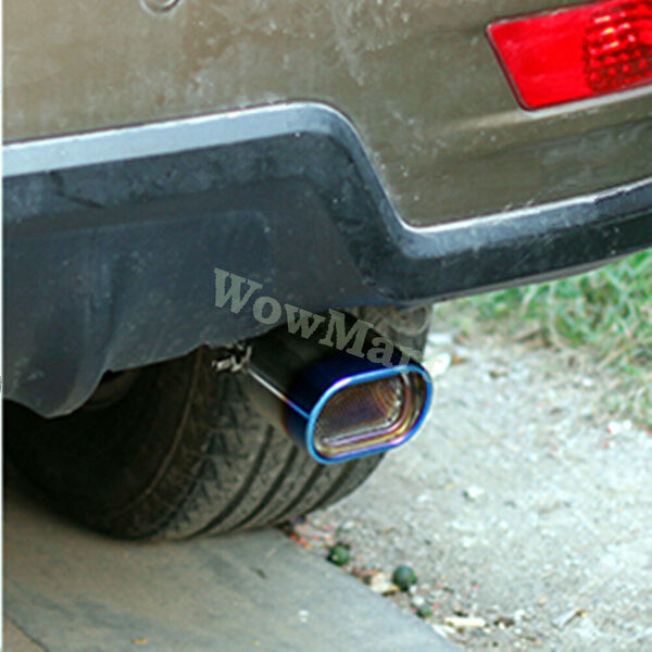 Universal Stainless Steel Straight Exhaust Muffler Tip  with Mesh Outlet ZDW#3