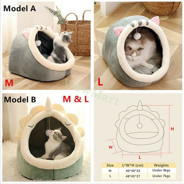 Deluxe Pet Puppy Cat Igloo Comfort Cushion Cave Soft Bed Mattress 4-7kg