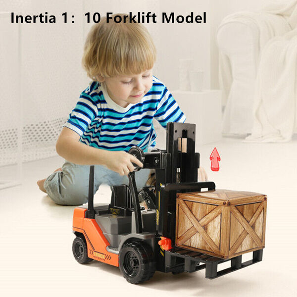 1:10 Kid Forkfift Toy Model Pallet Cargo Set Pull Back Truck Engineering Vehicle