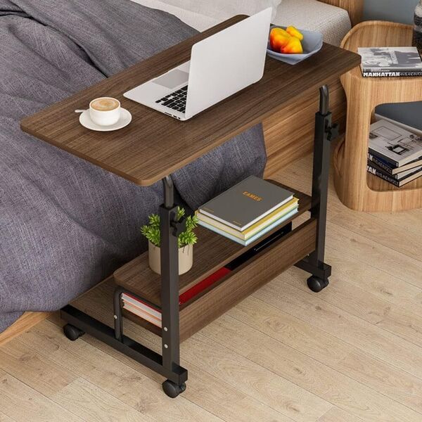 Portable Coffee End Table Sofa Over Bed Side Table Laptop Desk Shelf Desk 2-Size