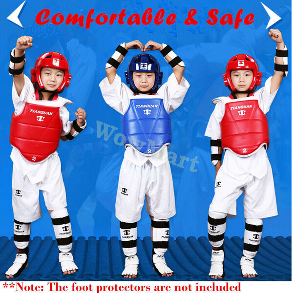 Kid Taekwondo Karate Boxing Muay Thai Training Safety Protection Gear 8 Pcs Set