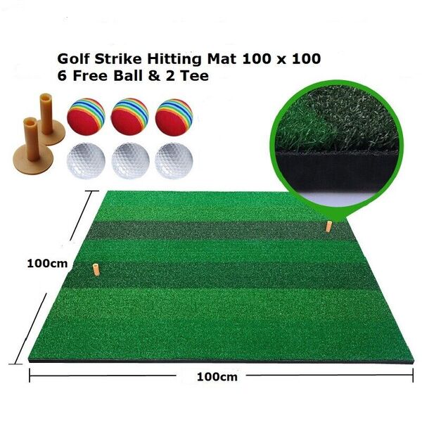 Golf Strike Hitting Mat Training Practice Driving Pitching Chipping 100x100m 