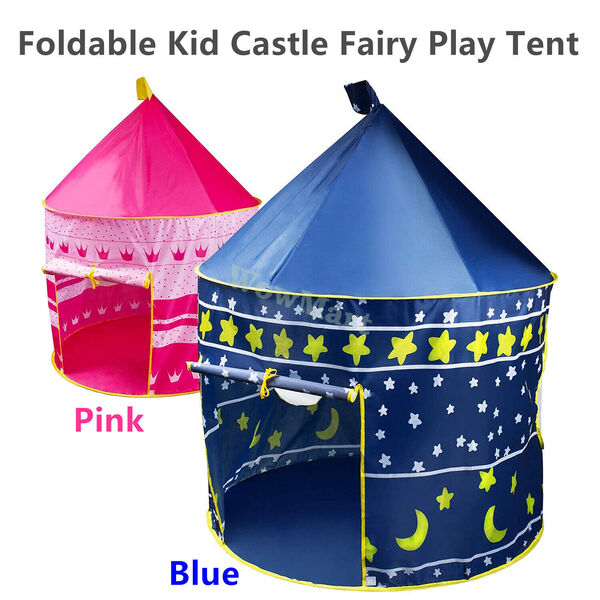 Indoor Outdoor Kid Portable Folding Cubby House Toy Castle Fairy Play Tent