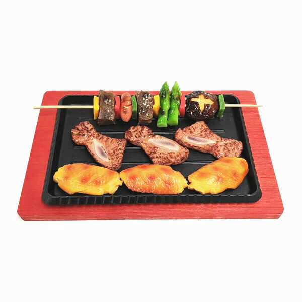 Cast Iron Sizzling Teppanyaki Steak Hot Serving Plate BBQ Grill Gratin Dish Tray