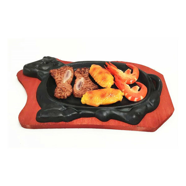 Cast Iron Sizzling Teppanyaki Hot Plate Gratin Dish Platter BBQ Grill Pan &amp; Tray