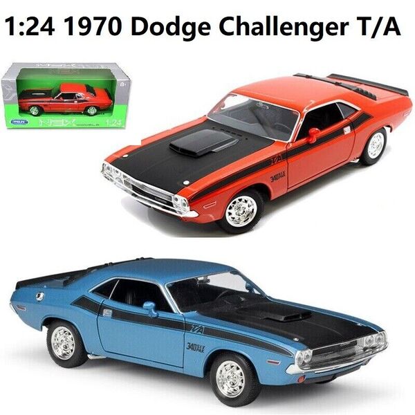 WELLY 1:24 1970 Dodge Challenger T/A Car Model Diecast Alloy Model Collection