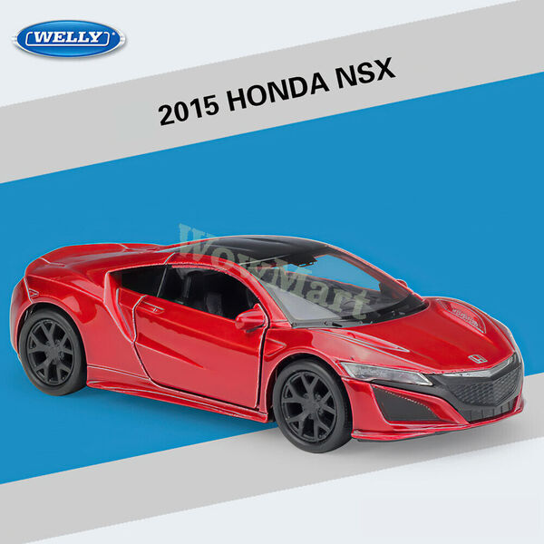 WELLY 1:36 2015 HONDA NSX Red Diecast Car Model Collection Pull Back Vehicle Toy