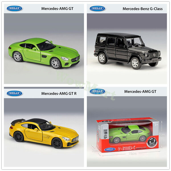 WELLY 1:36 Mercedes AMG GT/G-Class /GT R Diecast Pull Back Car Model Collection