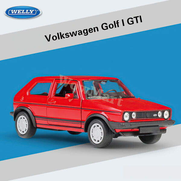 WELLY 1:36 Volkswagen Golf I GTI Red Diecast Pull Back Car Model Collection