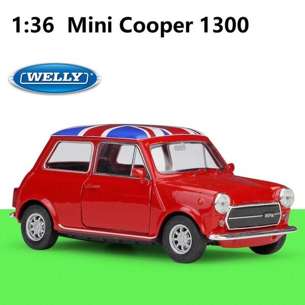 WELLY 1:36-1:24 1974 Mini Cooper 1300 Car Model Diecast Classic Car Model Toy