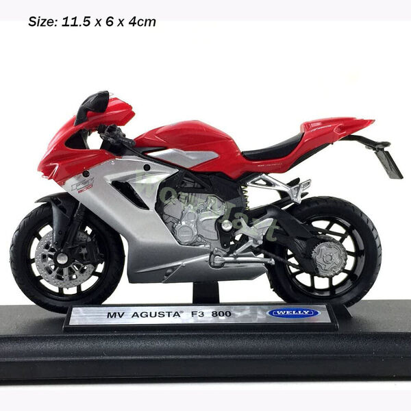 Welly 1:18 MV Agusta F3 800 Motorcycle Motorbike Collection Model &amp; Stand