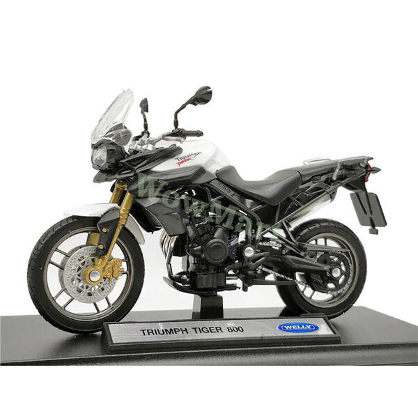 Welly 1:18 TRIUMPH TIGER 800 Motorcycle Motorbike Collection Model &amp; Stand