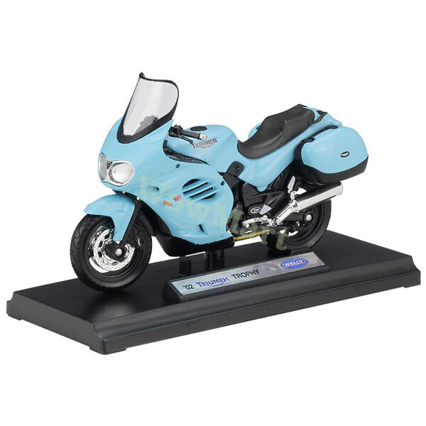 Welly 1:18 TRIUMPH TROPHY 2002 Motorcycle Motorbike Collection Model &amp; Stand