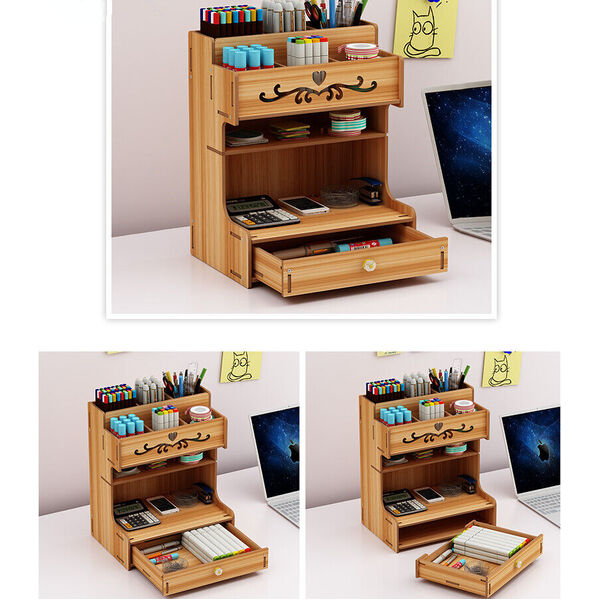 Desk Stationery Drawer Storage Organizer Cosmetic Makeup Storage Organizer Box