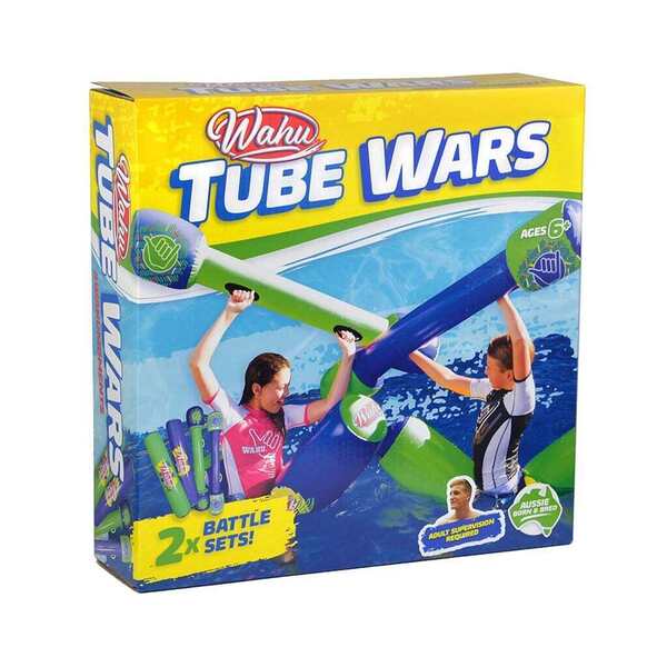 Kid Inflatable Water Toy 4pc Wahu Tube Wars 140cm Paddles /125cm Base Tubes