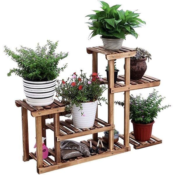 Wooden Flower Plant Stand Planter Pot Shelf Storage Rack Unit Organizer