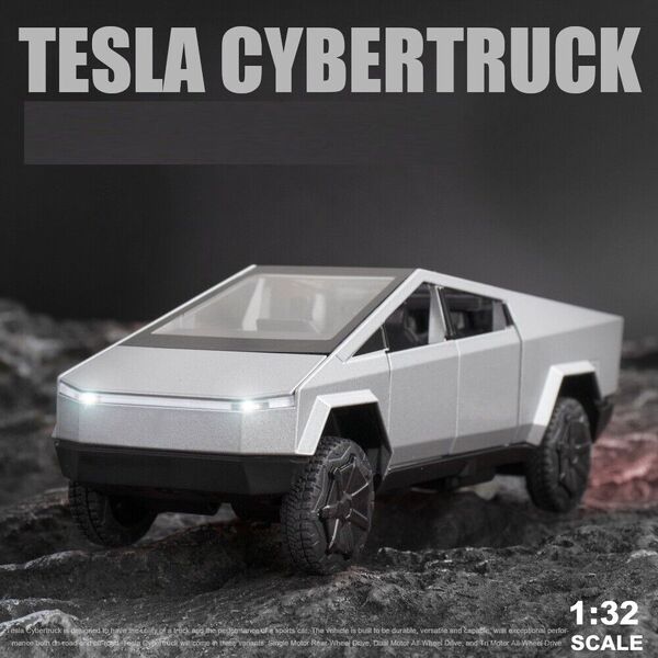 1:32 Diecast Alloy Tesla Cybertruck Car Model Sound &amp; Light Model Collection Toy