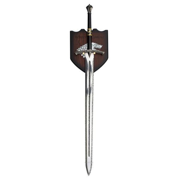 1:1 Metal Game of Thrones ICE EDDARD STARK&#39;S Sword &amp; Wall Plaque Replica 45 Inch