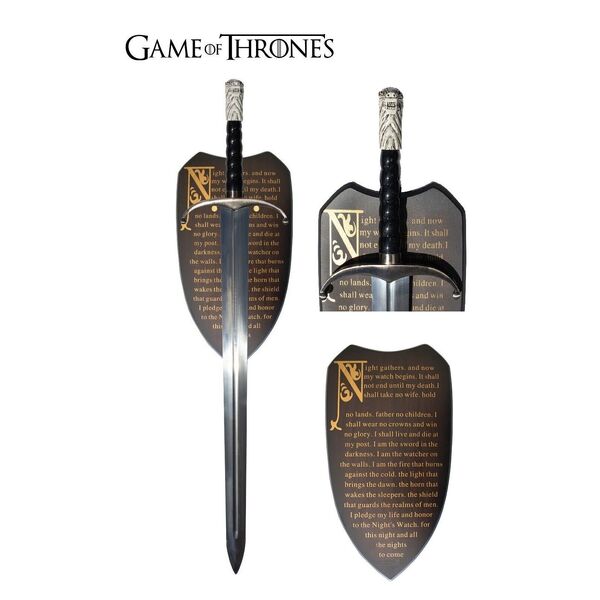 42&#39;&#39; Metal Game of Thrones Long Claw King Jon Snow&#39;s Sword &amp; Wall Plaque Replica