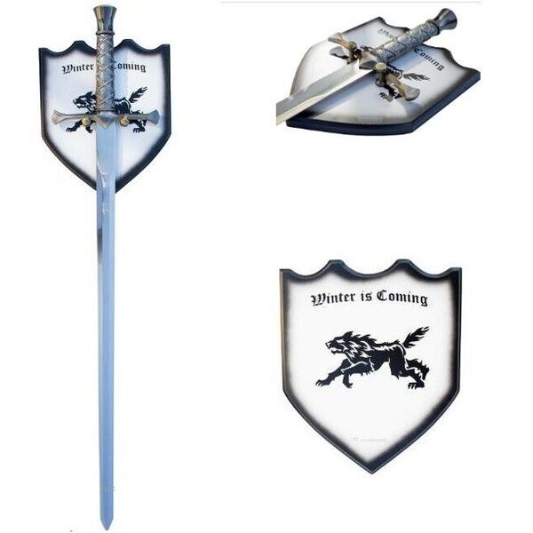 Metal Game of Thrones Needle Sword of Arya Stark Sword &amp;  Display Plaque