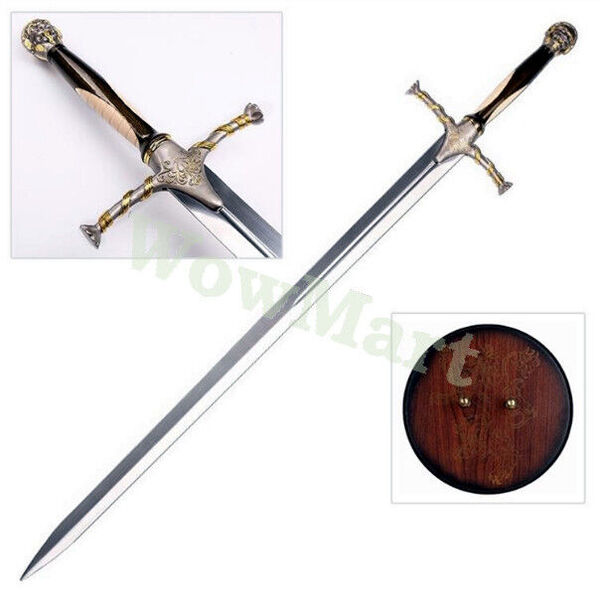 Game of Thrones 51&#39;&#39; Jaime Lannister&#39;s Sword Replica &amp; Wood Display Plaque #5987