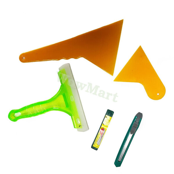 5PCS Car Film Squeegee Scraper Tool Kit Coating Film Wrapping Scraper Vinyl Wrap