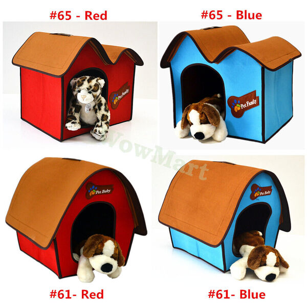 NEW Antimicrobial Portable Collapsible Pet Dog Cat House Kennel 2 Design